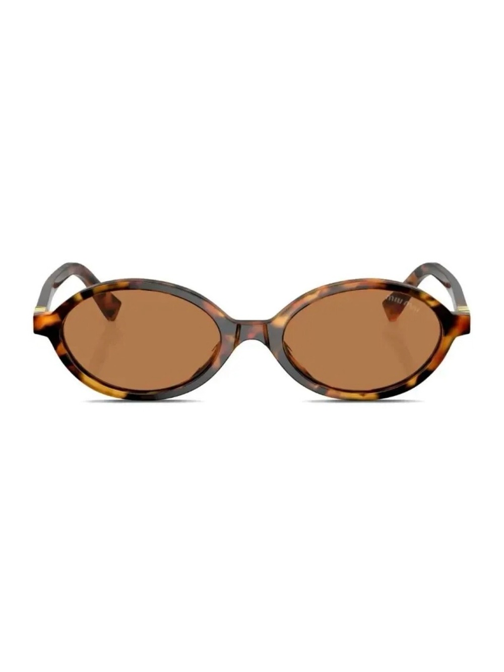 MIU MIU Tortoiseshell Oval frame full rim Sunglasses - Brown Lenses